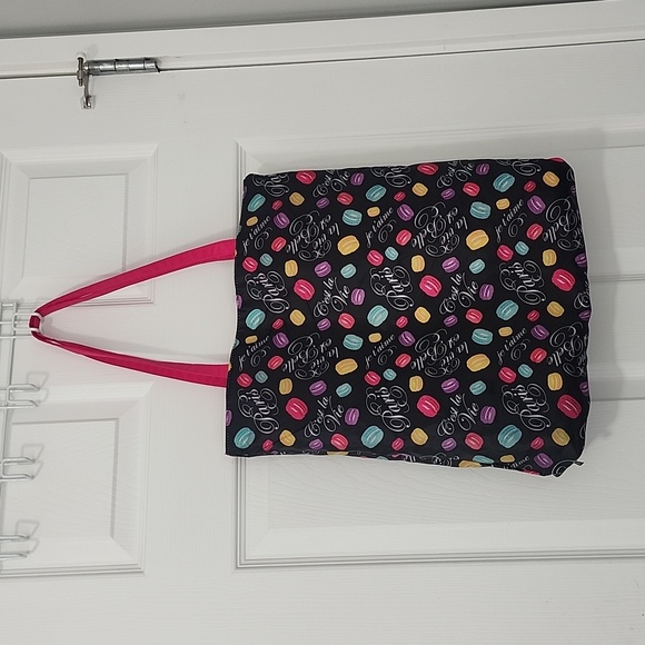 Lamcome Paris C'est la Vie cloth lined tote bag - Picture 1 of 6